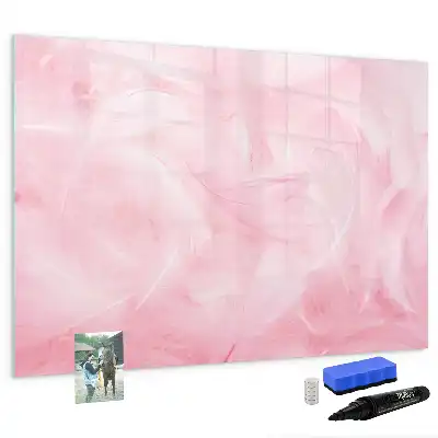 Quadro magnético para escrever estampa de abstração de penas
