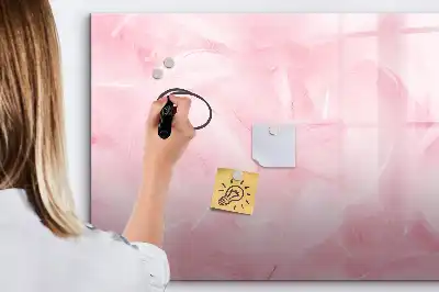 Quadro magnético para escrever estampa de abstração de penas