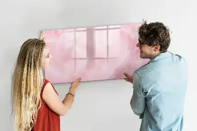 Quadro magnético para escrever estampa de abstração de penas