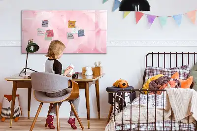 Quadro magnético para escrever estampa de abstração de penas