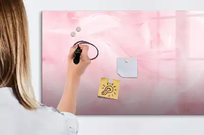Quadro magnético para escrever estampa de abstração de penas