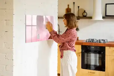 Quadro magnético para escrever estampa de abstração de penas
