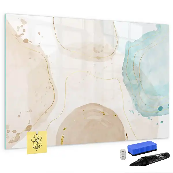 Quadro magnético para desenhar estampa de respingos de aquarela