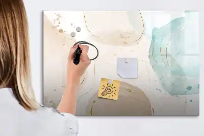 Quadro magnético para desenhar estampa de respingos de aquarela