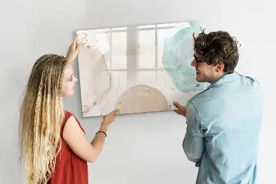 Quadro magnético para desenhar estampa de respingos de aquarela