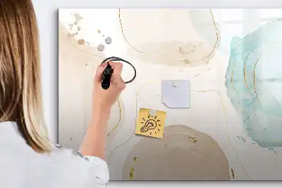 Quadro magnético para desenhar estampa de respingos de aquarela