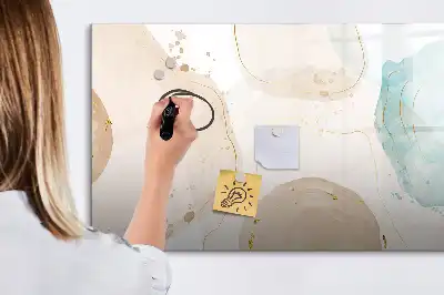 Quadro magnético para desenhar estampa de respingos de aquarela