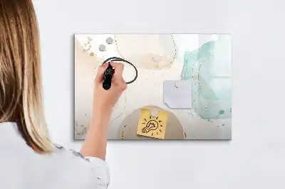 Quadro magnético para desenhar estampa de respingos de aquarela