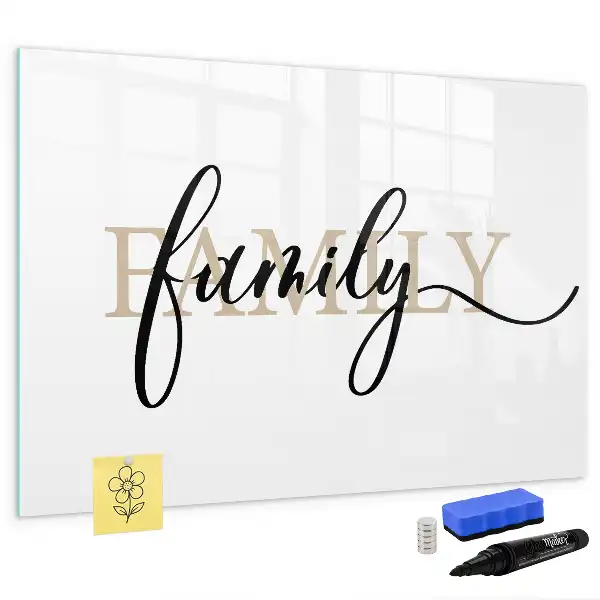 Quadro magnético para escrever modelo família