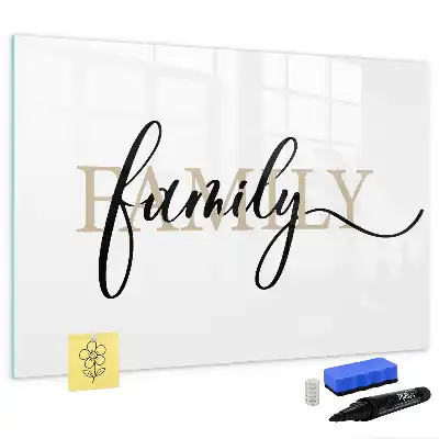 Quadro magnético para escrever modelo família