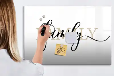 Quadro magnético para escrever modelo família