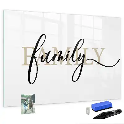 Quadro magnético para escrever modelo família