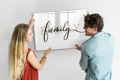Quadro magnético para escrever modelo família