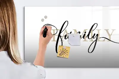 Quadro magnético para escrever modelo família