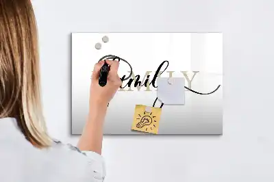 Quadro magnético para escrever modelo família