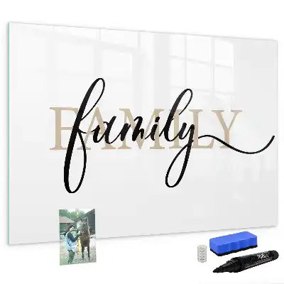 Quadro magnético para escrever modelo família