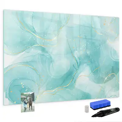 Quadro magnético para escrever estampa de abstração de mármore