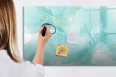 Quadro magnético para escrever estampa de abstração de mármore