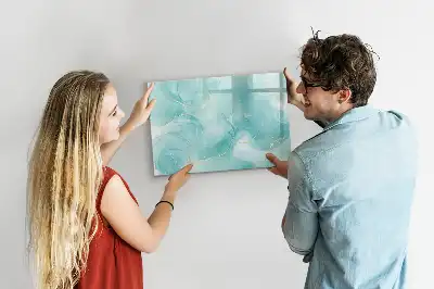 Quadro magnético para escrever estampa de abstração de mármore