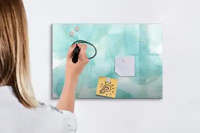 Quadro magnético para escrever estampa de abstração de mármore