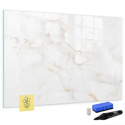 Quadro magnético para escrita com acabamento em mármore elegante