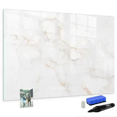 Quadro magnético para escrita com acabamento em mármore elegante
