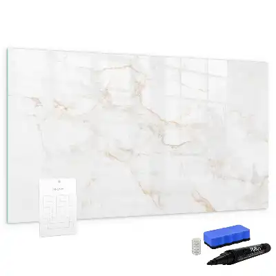 Quadro magnético para escrita com acabamento em mármore elegante