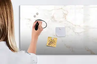 Quadro magnético para escrita com acabamento em mármore elegante