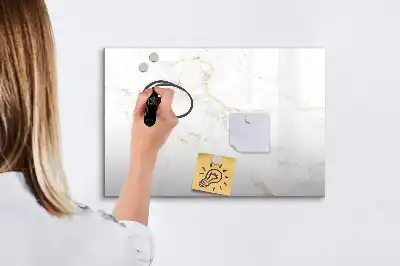 Quadro magnético para escrita com acabamento em mármore elegante