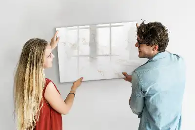 Quadro magnético para escrita com acabamento em mármore elegante