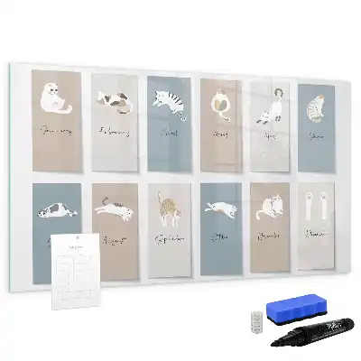 Quadro magnético para desenhar estampa de gatos