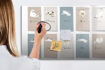 Quadro magnético para desenhar estampa de gatos