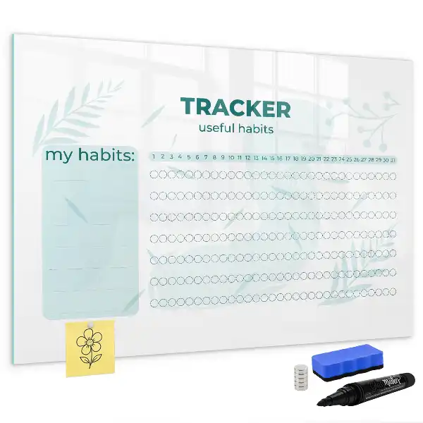 Quadro magnético para organização de hábitos planner para escrita