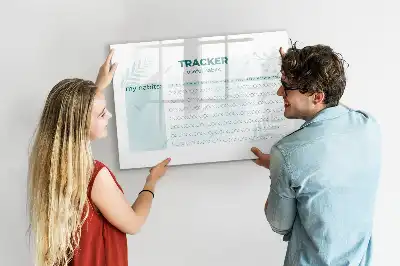 Quadro magnético para organização de hábitos planner para escrita