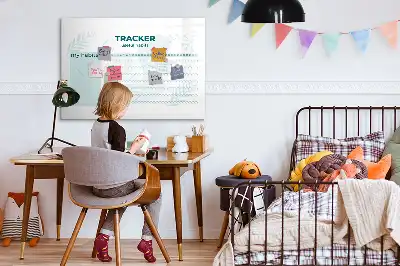 Quadro magnético para organização de hábitos planner para escrita