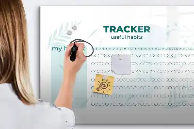Quadro magnético para organização de hábitos planner para escrita