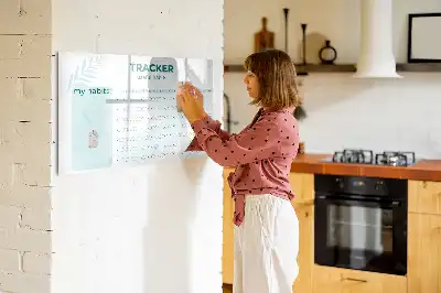 Quadro magnético para organização de hábitos planner para escrita