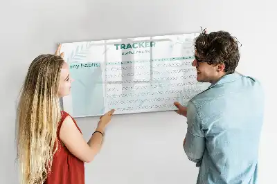 Quadro magnético para organização de hábitos planner para escrita