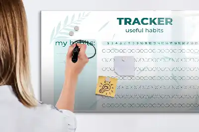 Quadro magnético para organização de hábitos planner para escrita