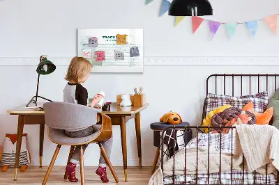 Quadro magnético para organização de hábitos planner para escrita