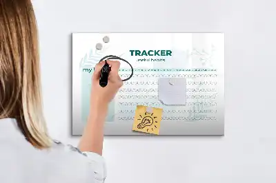 Quadro magnético para organização de hábitos planner para escrita