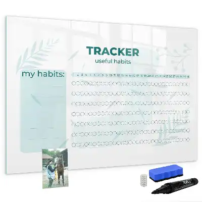 Quadro magnético para organização de hábitos planner para escrita