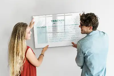 Quadro magnético para organização de hábitos planner para escrita