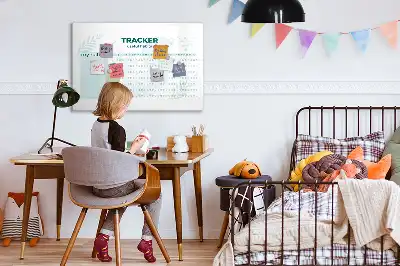 Quadro magnético para organização de hábitos planner para escrita