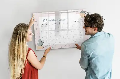 Planner mensal magnético para escrever