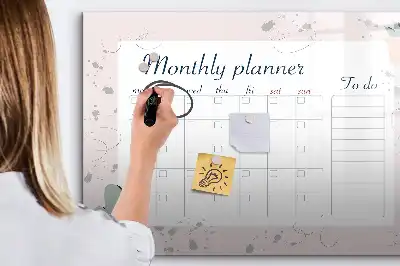 Planner mensal magnético para escrever