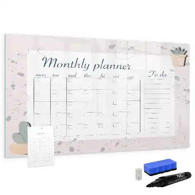 Planner mensal magnético para escrever