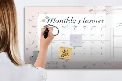 Planner mensal magnético para escrever