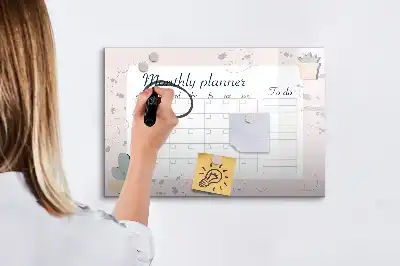 Planner mensal magnético para escrever