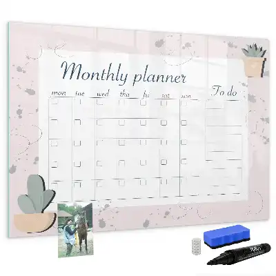 Planner mensal magnético para escrever